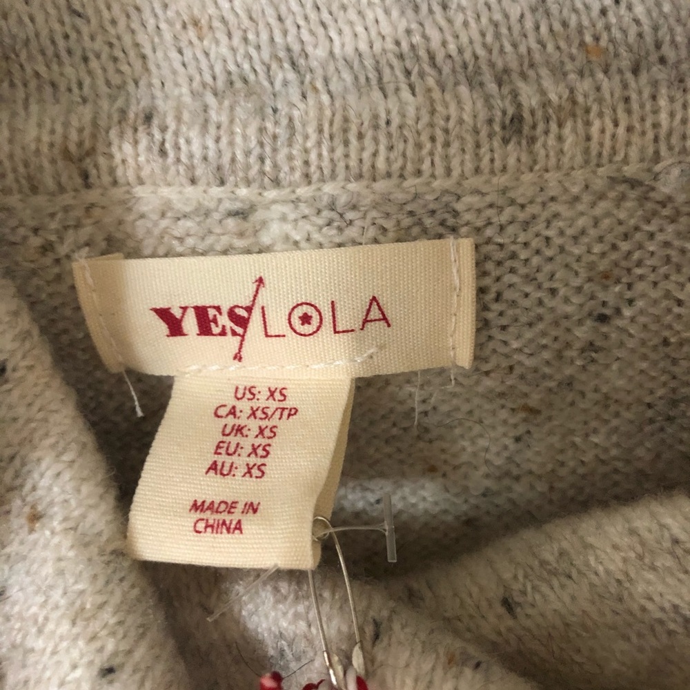NWT Yes Lola speckled cowl neck sweater XS - Picture 7 of 11